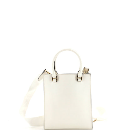 Prada Lux Embossed Logo Tote Saffiano Leather Small