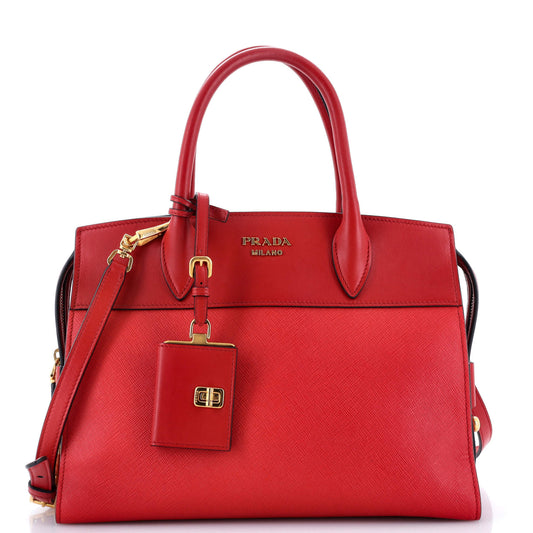 Prada Esplanade Tote Saffiano with City Calf Medium
