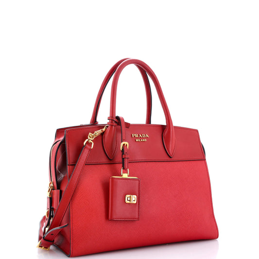 Prada Esplanade Tote Saffiano with City Calf Medium