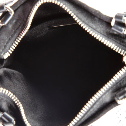 Prada Convertible Open Tote Crystal Embellished Satin Mini