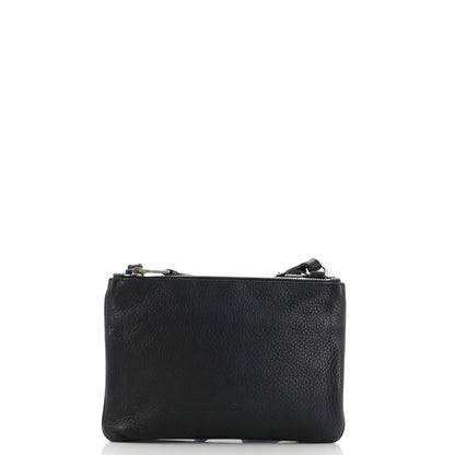 Prada Double Zip Crossbody Bag Vitello Daino Small