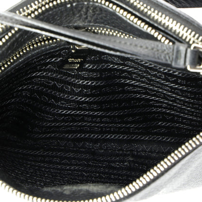 Prada Double Zip Crossbody Bag Vitello Daino Small