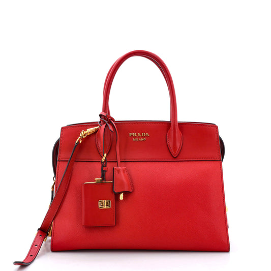 Prada Esplanade Tote Saffiano with City Calf Medium