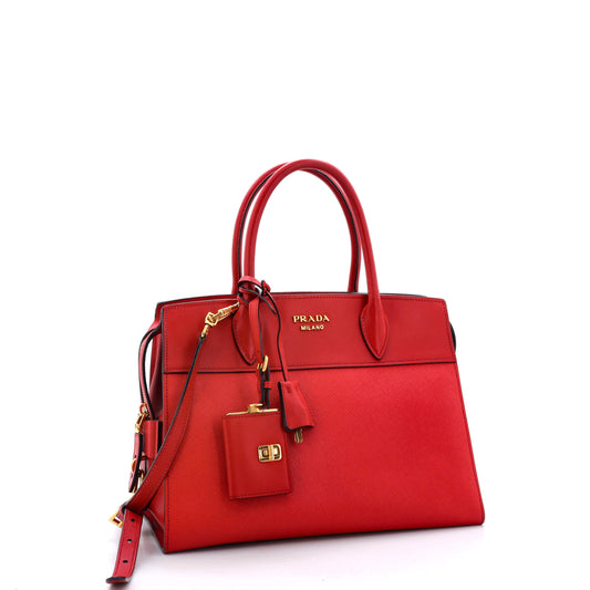 Prada Esplanade Tote Saffiano with City Calf Medium