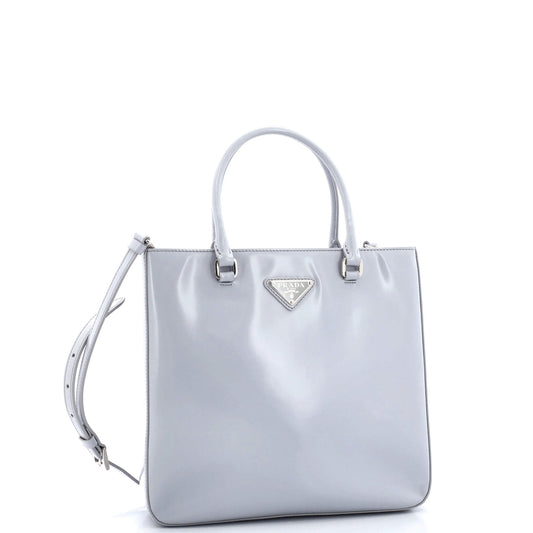 Prada Convertible Tote Brushed Leather Medium