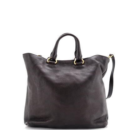 Prada Convertible Shopper Tote Vitello Daino Large