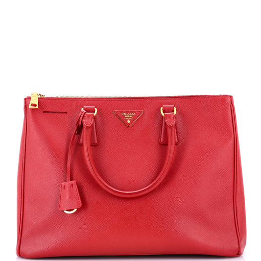 Prada Double Zip Lux Tote Saffiano Leather Large