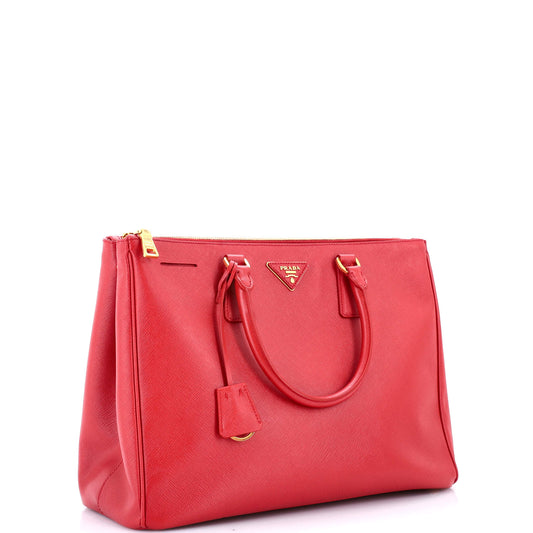 Prada Double Zip Lux Tote Saffiano Leather Large