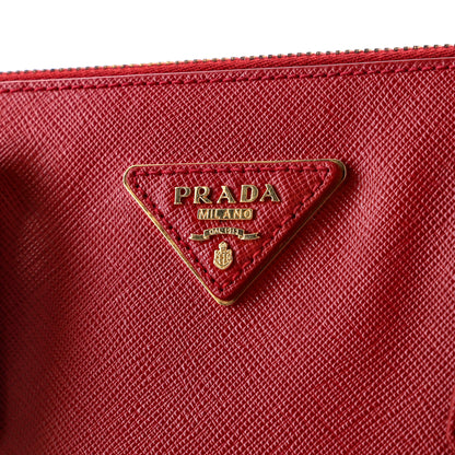 Prada Double Zip Lux Tote Saffiano Leather Large