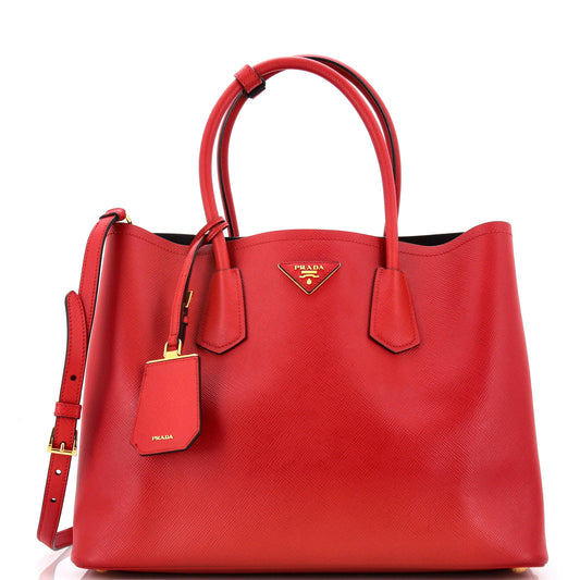 Prada Cuir Double Tote Saffiano Leather Large
