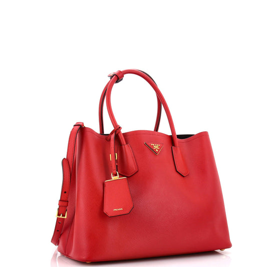 Prada Cuir Double Tote Saffiano Leather Large