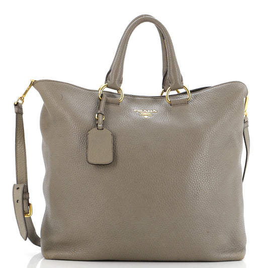 Prada Convertible Shopper Tote Vitello Daino Large