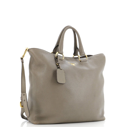 Prada Convertible Shopper Tote Vitello Daino Large