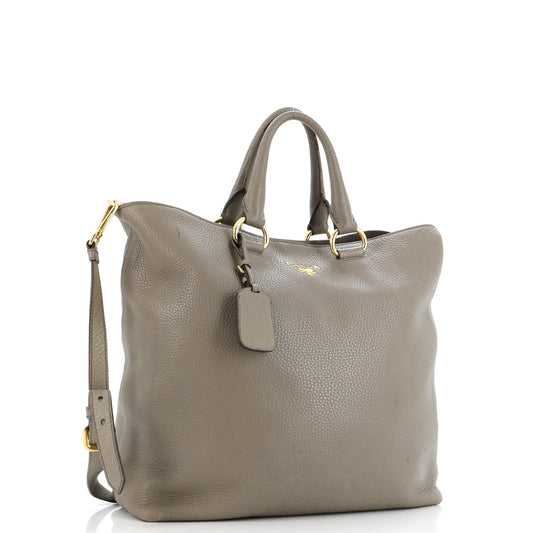 Prada Convertible Shopper Tote Vitello Daino Large