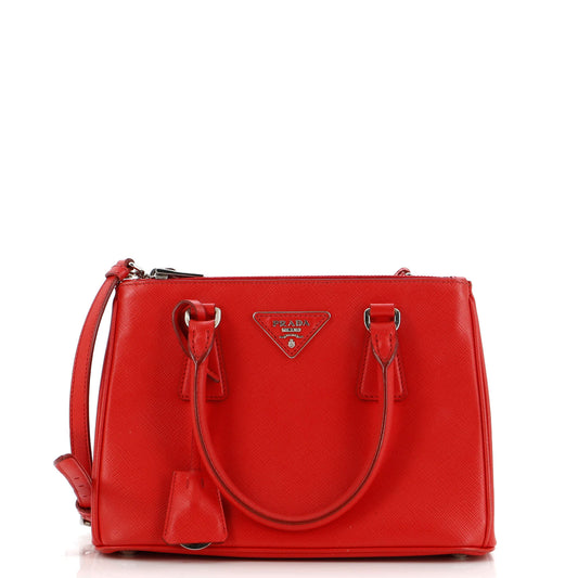Prada Galleria Double Zip Tote Saffiano Leather Small