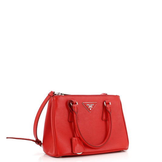 Prada Galleria Double Zip Tote Saffiano Leather Small