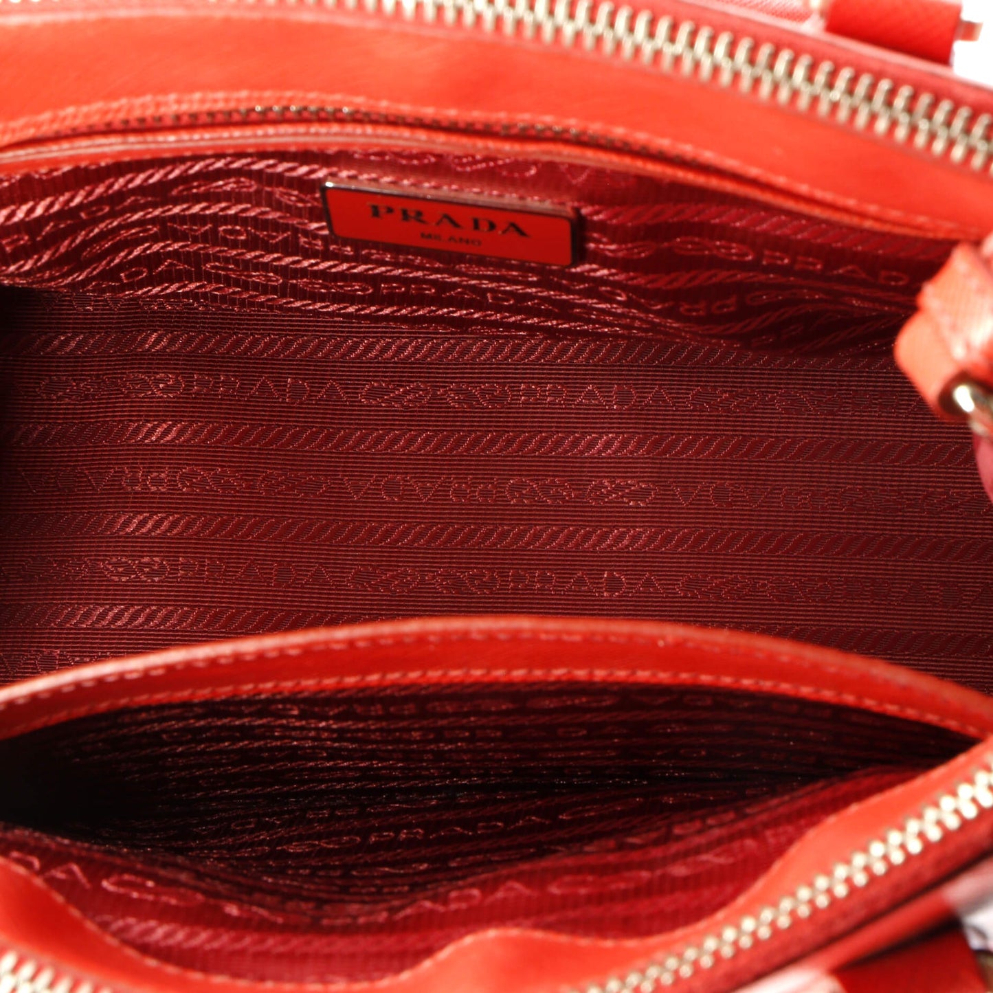 Prada Galleria Double Zip Tote Saffiano Leather Small