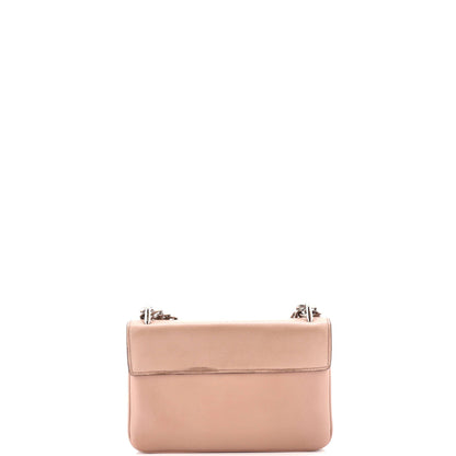 Prada Chain Flap Crossbody Bag Saffiano and Soft Calf Small