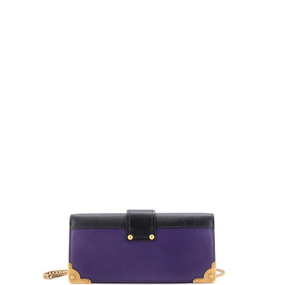 Prada Cahier Chain Clutch City Calf and Saffiano