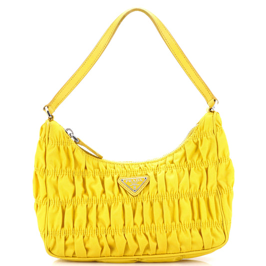 Prada Hobo Tessuto Gaufre with Saffiano Mini