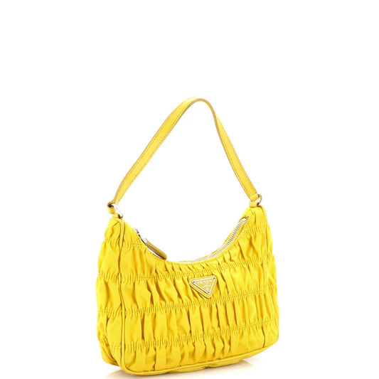 Prada Hobo Tessuto Gaufre with Saffiano Mini