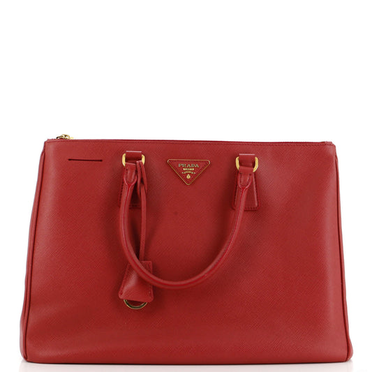 Prada Double Zip Lux Tote Saffiano Leather Large