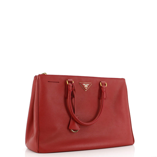 Prada Double Zip Lux Tote Saffiano Leather Large