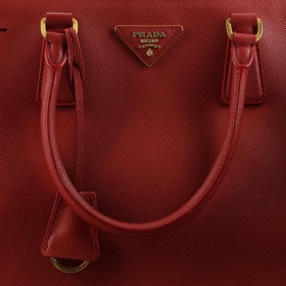 Prada Double Zip Lux Tote Saffiano Leather Large