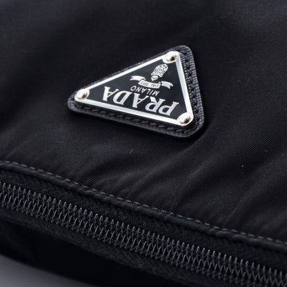 Prada Triangle Logo Plaque Flat Messenger Tessuto Medium