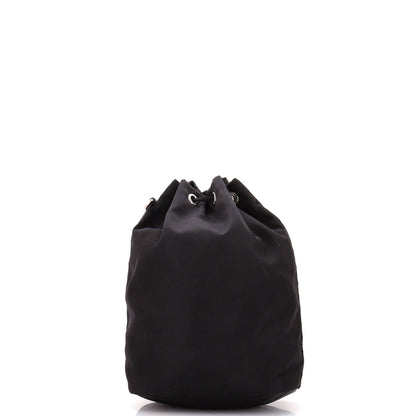 Prada Drawstring Wristlet Bucket Bag Tessuto Small