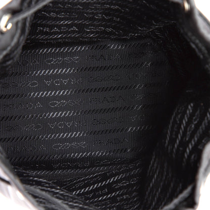 Prada Drawstring Wristlet Bucket Bag Tessuto Small