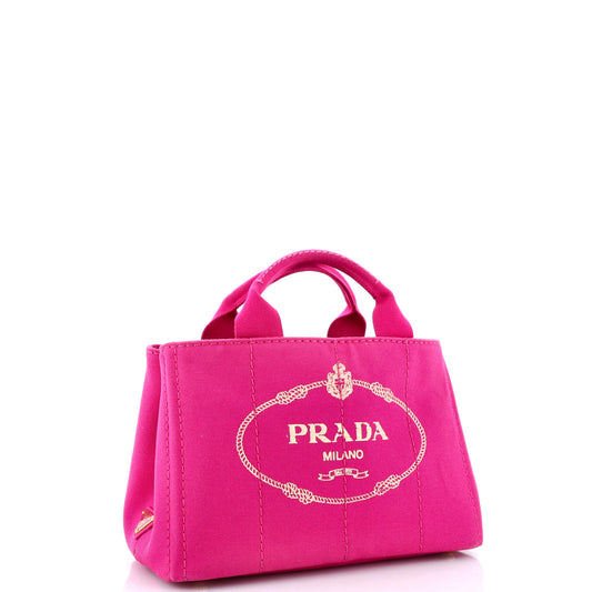 Prada Canapa Tote Canvas Mini
