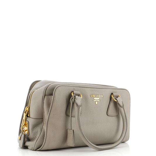 Prada Zip Satchel Vitello Daino Medium