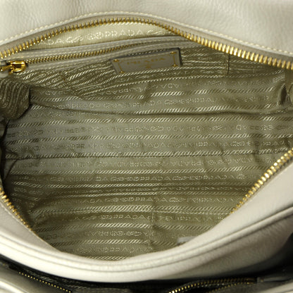 Prada Zip Satchel Vitello Daino Medium