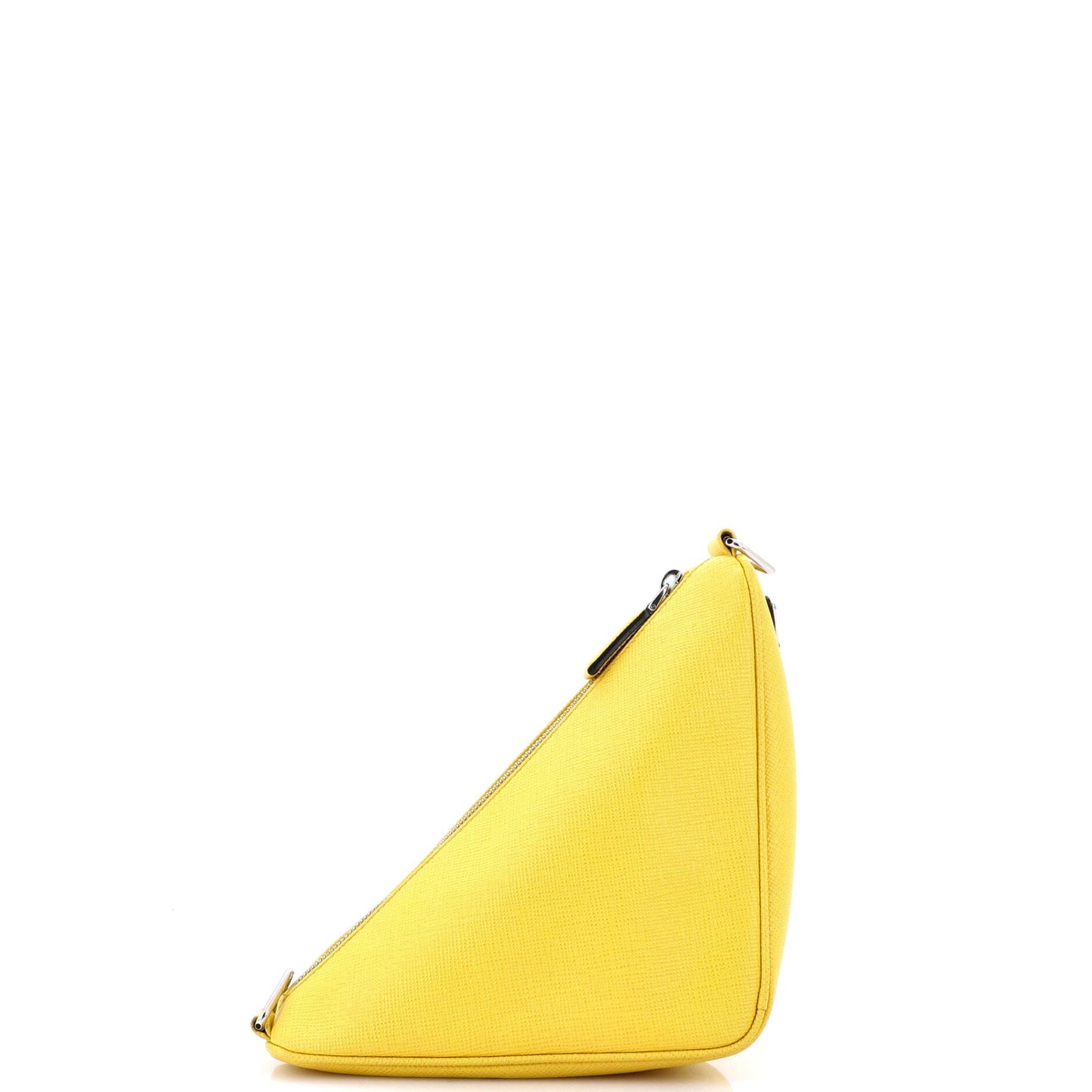 Prada Triangle Logo Zip Crossbody Bag Saffiano Leather Small