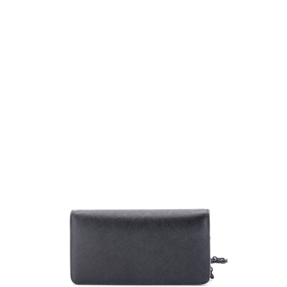 Prada Chain Wallet Crossbody Saffiano Leather