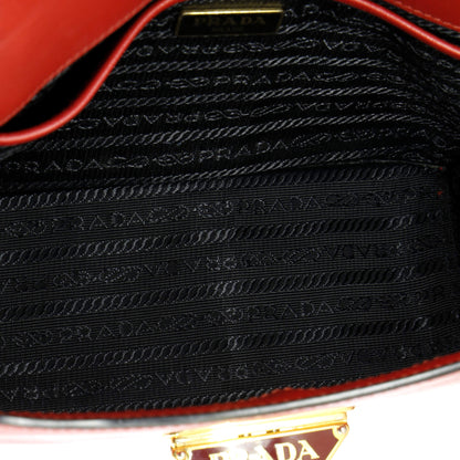 Prada Flip Lock Chain Shoulder Bag Saffiano Leather Small