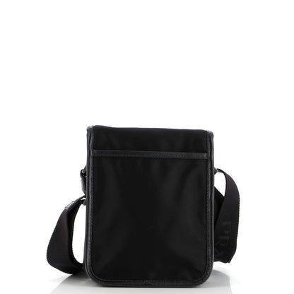 Prada Logo Flap Messenger Tessuto Mini