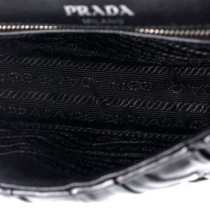 Prada Chain Flap Shoulder Bag Nappa Gaufre Small