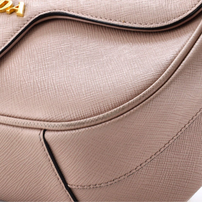 Prada Pattina Flap Shoulder Bag Saffiano Leather Small