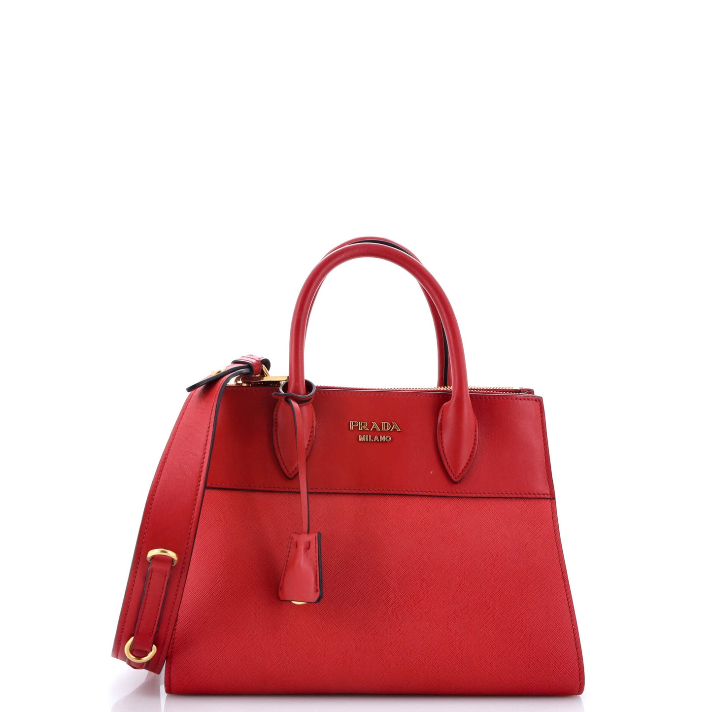 Prada Paradigme Tote Saffiano with City Calf Small