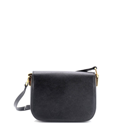 Prada Embleme Flap Bag Saffiano Leather Small