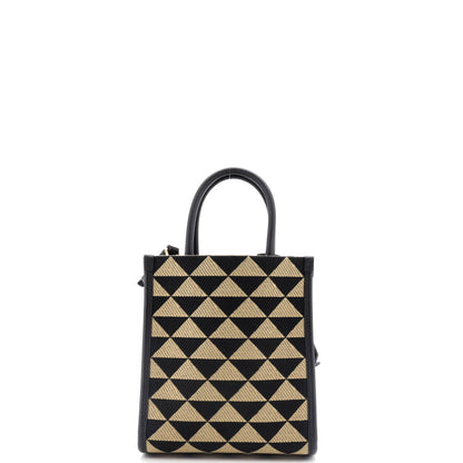 Prada Symbole Shopper Tote Jacquard Mini