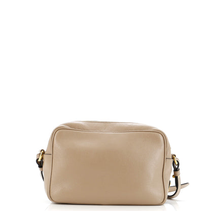 Prada Logo Camera Bag Embossed Leather Small