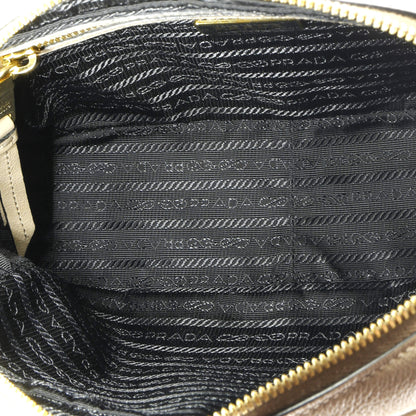 Prada Logo Camera Bag Embossed Leather Small