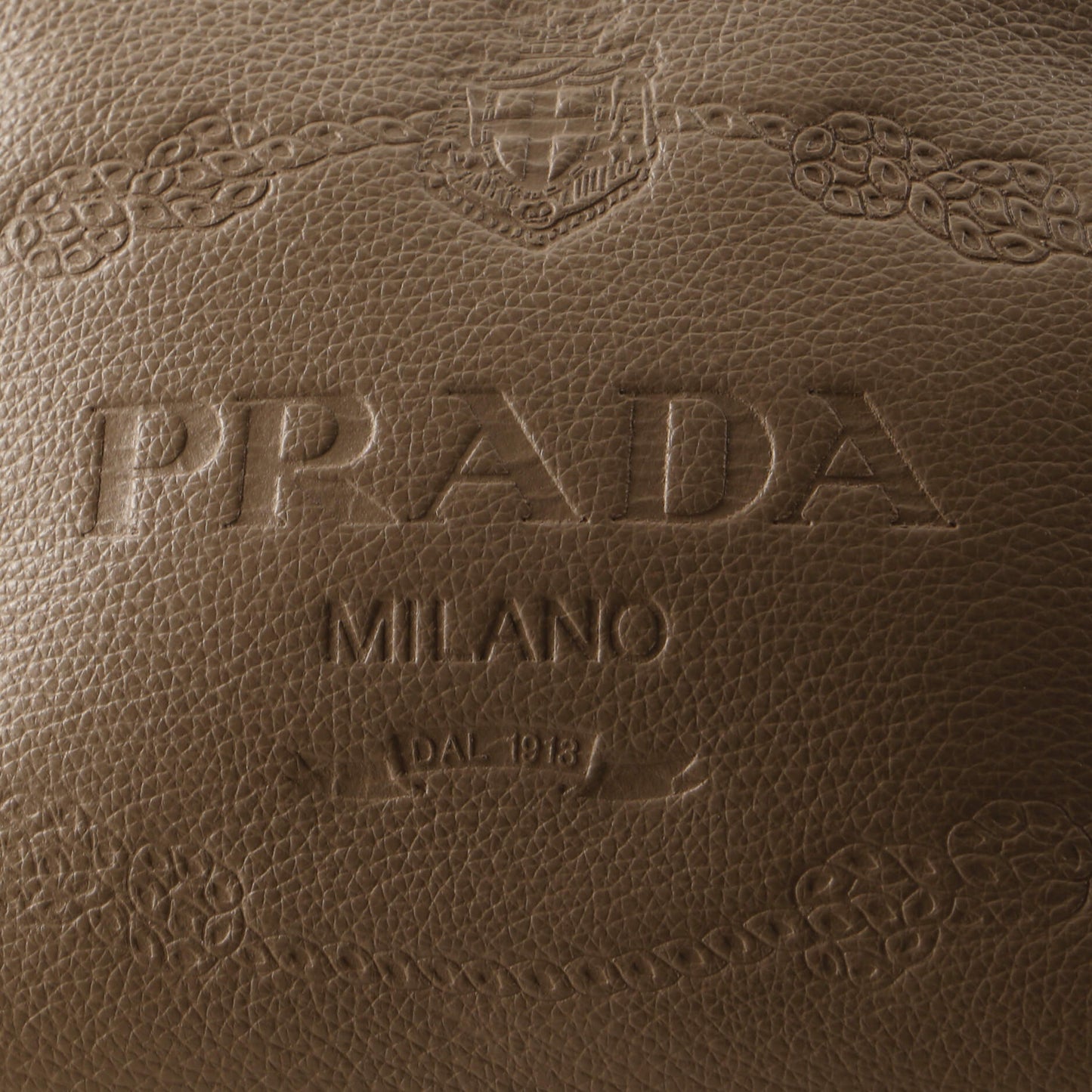 Prada Logo Camera Bag Embossed Leather Small