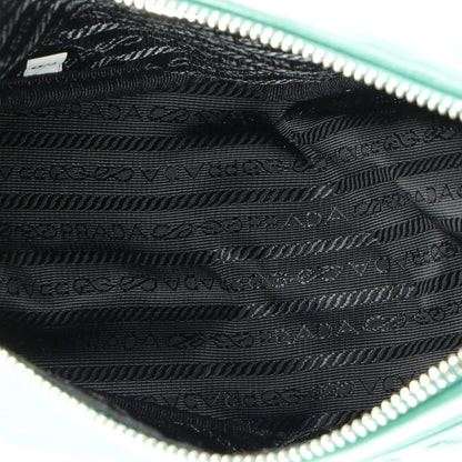 Prada Triangle Logo Zip Crossbody Bag Leather Small