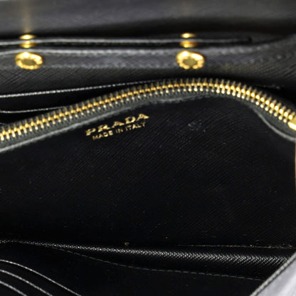 Prada Chain Wallet Crossbody Saffiano Leather