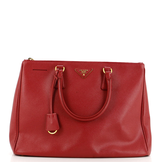 Prada Double Zip Lux Tote Saffiano Leather Large