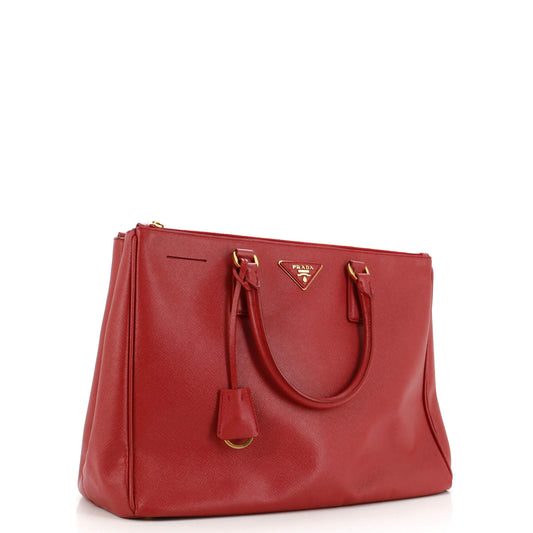 Prada Double Zip Lux Tote Saffiano Leather Large